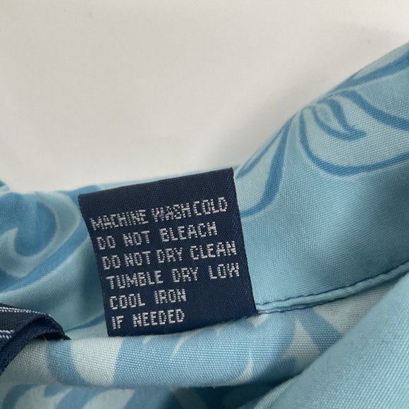 Vintage Hawaiian Shirt Mens XL Blue Floral Tropical Party Club Travel Beach - Picture 4 of 9